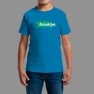 Camiseta Infatil Básica Masculina Streetwear Moda De Rua Gola Redonda Brooklin Green