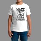 Camiseta Infatil Streetwear Casual Estilosa Manga Curta Gola Redonda Make