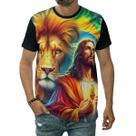 Camiseta Jesus Cristo Leão De Judá Bandeira Brasil Nazaré