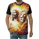 Camiseta Jesus Cristo Leão De Judá Bandeira Do Brasil Mestre