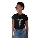 Camiseta Jesus Fé Evangélica Feminina Baby Look Blusinha
