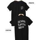 Camiseta Jesus Saves Bro Camisa Unissex Yeshua Jesus Cristã Conferência Igreja Streetwear 100% Algod