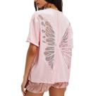 Camiseta JINZIYINZI com estampa gráfica de borboleta de grandes dimensões para mulheres Camiseta JINZIYINZI com estampa gráfica de borboleta de grandes dimensões para mulheres