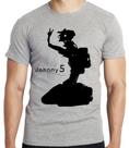 Camiseta Johnny 5 robô Blusa criança infantil juvenil adulto camisa tamanhos