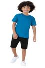 Camiseta Juvenil Básica Rovitex Teen Azul Escolar