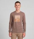 Camiseta Juvenil Manga Longa Com Estampa Minty Marrom