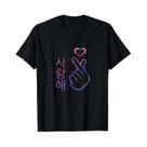 Camiseta K-Pop Coreana I Love You Saranghae Com Gesto De Coração Para Mulheres, Roupas Kawaii