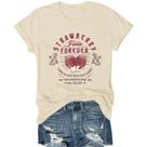 Camiseta KIEKIECOO Rock Band Vintage Strawberry para mulheres