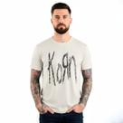 Camiseta Korn em Relevo Off White Estilo Nu Metal Premium Alt Universe