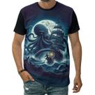 Camiseta Kraken Tentáculos Gigantes Mar Sombrio Mistério