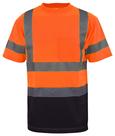 Camiseta L&M Hi Vis Class 3 Reflective Safety, laranja limão