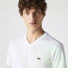 Camiseta Lacoste de Algodão Pima Leve com Gola V Camiseta Lacoste de Algodão Pima Leve com Gola V