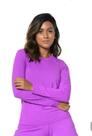 Camiseta Larulp sta rosa G violeta manga longa