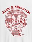 Camiseta Lavada 100% Algodão Estampa Frente e Costas Junto e Misturado Regular