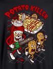 Camiseta Lavada 100% Algodão Estampa Frente e Costas Potato Killer Regular