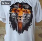 Camiseta "Leão de Judá". Tam. M