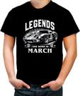 Camiseta Lendas Nascem em Março Carros Esportivos 2