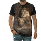 Camiseta Leoa Com Filhotes Animal Rei Da Floresta Felino Camiseta Leoa Com Filhotes Animal Rei Da Floresta Felino