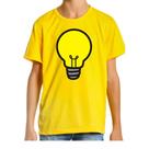 Camiseta Leozinho Lâmpada Amarela Emily Vick Youtuber Festa Presente Criança Juvenil Unissex Cabelo Rosa Trolagem