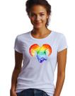 Camiseta LGBT orgulho gay mãos dadas arco íris M08