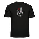 Camiseta Libras Amo Linguagem de Sinais Cor:PretaTamanho:GG Camiseta Libras Amo Linguagem de Sinais Cor:PretaTamanho:GG