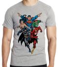 Camiseta liga da justiça infantil masculina cinza/ tamanho pp