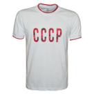 Camiseta Liga Retrô CCCP Estampa Central Branca