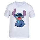 Camiseta Lilo & Stitch Rosto Blusa Algodão Gola Redonda Algodão