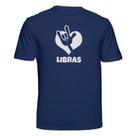 Camiseta Linguagem de Sinais Amo Libras Cor:Azul MarinhoTamanho:M Camiseta Linguagem de Sinais Amo Libras Cor:Azul MarinhoTamanho:M