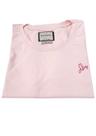 Camiseta lisa casual feminina rosa bebê coleção beija-flor