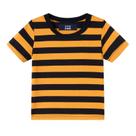 Camiseta Little Spring para meninos, manga curta, listrada, 4T