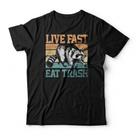Camiseta Live Fast Eat Trash Studio Geek