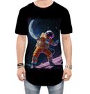 Camiseta Longline Astronauta Dance Vaporwave 3 Camiseta Longline Astronauta Dance Vaporwave 3