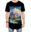 Camiseta Longline Buda Anime Desenho Budismo Buda 2 Camiseta Longline Buda Anime Desenho Budismo Buda 2