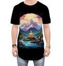 Camiseta Longline Buda Anime Desenho Budismo Buda 4 Camiseta Longline Buda Anime Desenho Budismo Buda 4