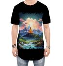 Camiseta Longline Buda Anime Desenho Budismo Buda 7 Camiseta Longline Buda Anime Desenho Budismo Buda 7