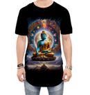 Camiseta Longline Buda Universo Lótus Imortalidade 12 Camiseta Longline Buda Universo Lótus Imortalidade 12