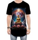 Camiseta Longline Buda Universo Lótus Imortalidade 2 Camiseta Longline Buda Universo Lótus Imortalidade 2