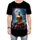 Camiseta Longline Buda Universo Lótus Imortalidade 6 Camiseta Longline Buda Universo Lótus Imortalidade 6