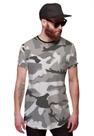 Camiseta Longline Camuflada Cinza Exército Style Camiseta Longline Camuflada Cinza Exército Style