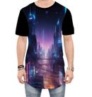 Camiseta Longline Cidade Futurística Cyber City Future 1