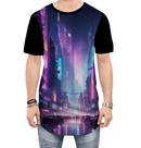 Camiseta Longline Cidade Futurística Cyber City Future 4