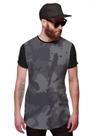 Camiseta Longline Cinza Camuflada Thug Life Exército