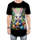 Camiseta Longline Coelhinho da Páscoa Traço Infantil 5 Camiseta Longline Coelhinho da Páscoa Traço Infantil 5