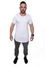 Camiseta Longline confort Kruger's Concept - Masculino - XGG - Branco