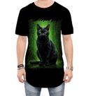Camiseta Longline de Gato Oráculo Hacker Binário Mat 6