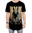 Camiseta Longline Deus Egípcio Anubis Mortos 3 Camiseta Longline Deus Egípcio Anubis Mortos 3