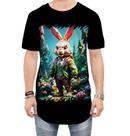 Camiseta Longline Do Coelhinho da Páscoa Polígonos 11 Camiseta Longline Do Coelhinho da Páscoa Polígonos 11