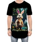 Camiseta Longline Do Coelhinho da Páscoa Polígonos 7 Camiseta Longline Do Coelhinho da Páscoa Polígonos 7