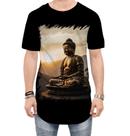 Camiseta Longline Estátua de Buda Iluminado Religião 20 Camiseta Longline Estátua de Buda Iluminado Religião 20